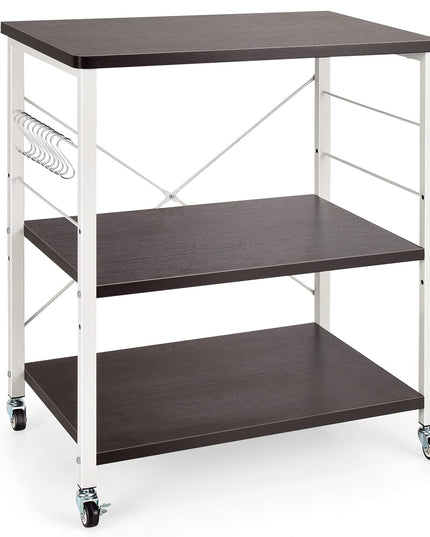 Giantex Kitchen Baker's Rack 3-Tier Microwave Cart on Wheels