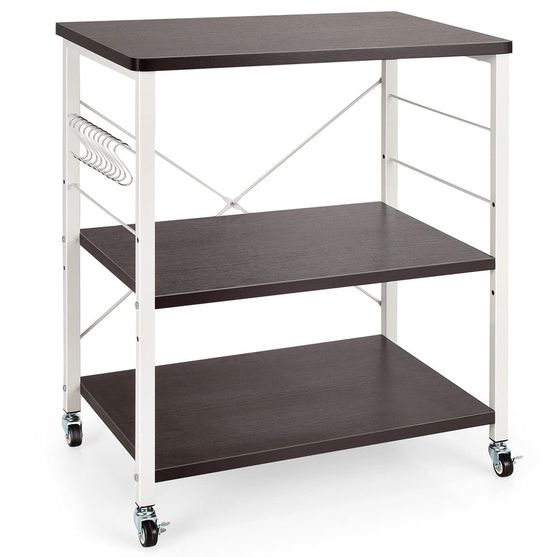 Giantex Kitchen Baker's Rack 3-Tier Microwave Cart on Wheels