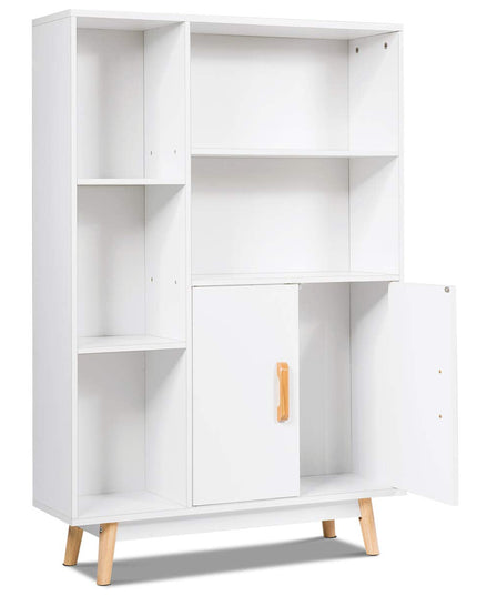 Giantex Storage Cabinet, Free Standing Pantry Cabinet with 2 Door Cabinet and 5 Shelves