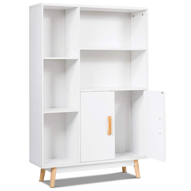 Giantex Storage Cabinet, Free Standing Pantry Cabinet with 2 Door Cabinet and 5 Shelves