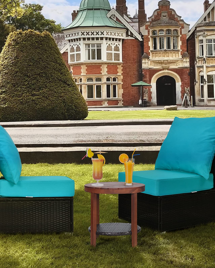 Giantex Patio Cushion Set with Pillow, Deep Seat and Back Cushion