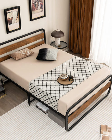 Full Size Metal Bed Frame, Platform Bed - Giantex