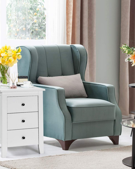 Giantex Nightstand W/ 3 Drawers Large Storage Space, Solid Structure and Stable Frame (1)