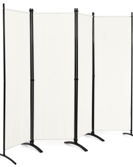Giantex 4 Panel Room Divider, 5.6Ft Folding Screen, Home Office Freestanding Tall Partition