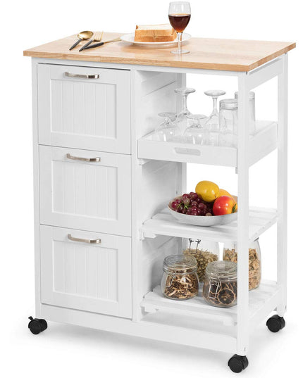 Giantex Kitchen Island Cart, Home Bar Serving Cart