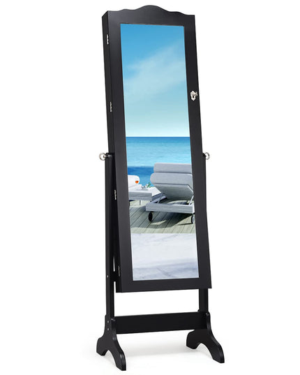 Giantex Jewelry Cabinet Armoire Lockable with Mirror