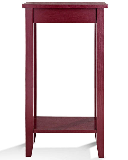 Giantex Narrow Telephone Table with Shelf and Legs for Small Spaces, Espresso