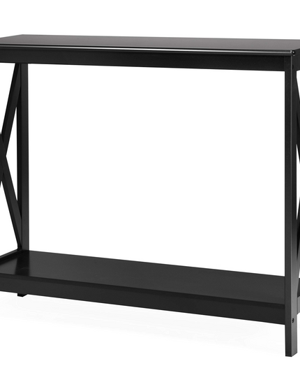 Giantex Console Table 2-Tier with Storage Shelf,X-Design Bookshelf