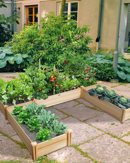 U-Shaped Raised Garden Bed (92.5" L x 95" W x 11" H)