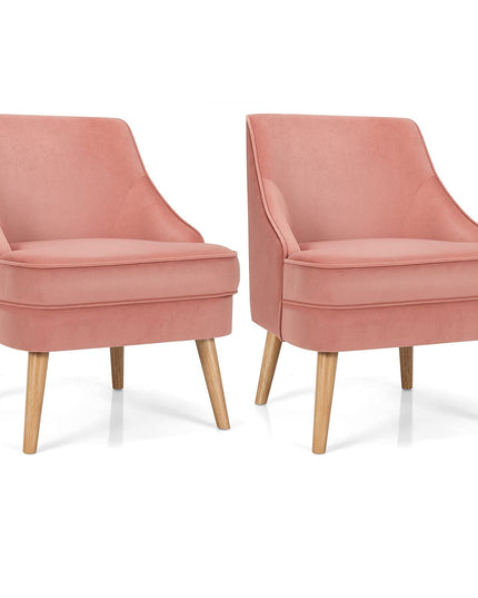 Giantex Mid Century Single Sofa Chair w/Rubber Wood Legs