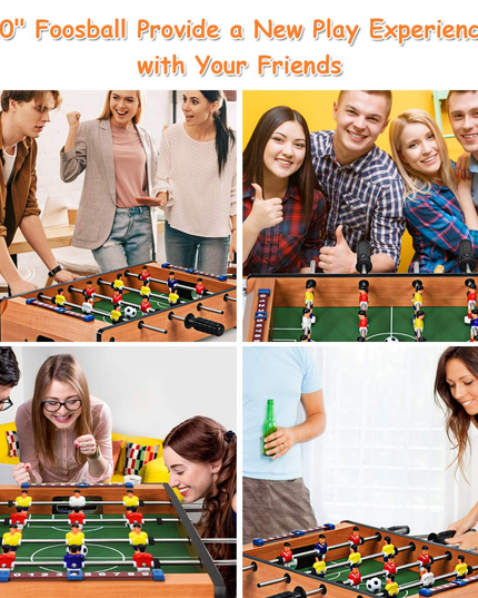 Giantex 20" Easily Assemble Wooden Mini Foosball Table Top w/ Footballs