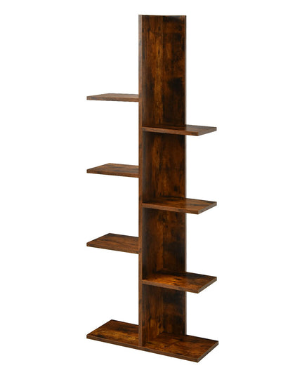 Giantex Wood Bookshelf, 7-Tier Tall Freestanding Tree Bookshelf with Anti-toppling
