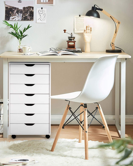 Giantex Drawers Cabinet Mobile Lateral Filing Organizer with 7 Drawers and Wheels Mobile Side Cabinet Chest