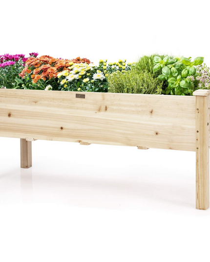 Wood Planter Box with Legs, 47.5"L x 17"W x 20"H