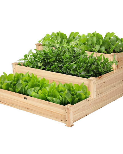 3 Tier Raised Garden Bed, 49'' x 49'' x 22"  (L x W x H)
