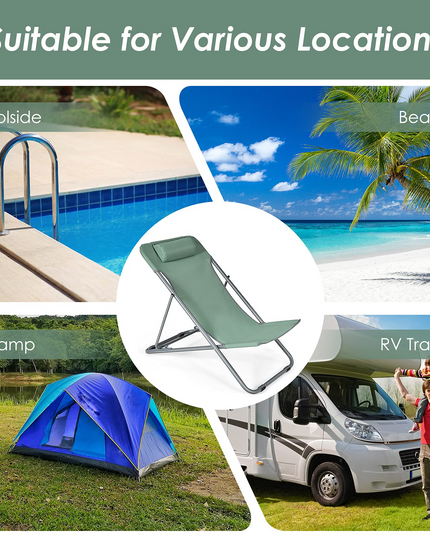 Giantex Beach Chair for Adults Camping Chair Set