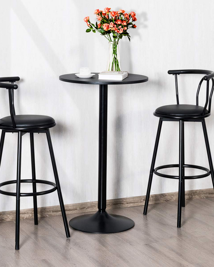 Giantex Pub Bar Table 24-Inch Round Top 40-Inch Height Modern Style