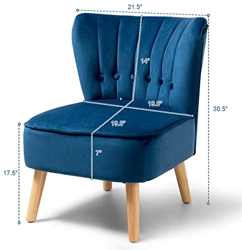 Giantex Small Upholstered Leisure Sofa Chair w/Wood Legs