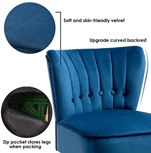 Giantex Small Upholstered Leisure Sofa Chair w/Wood Legs