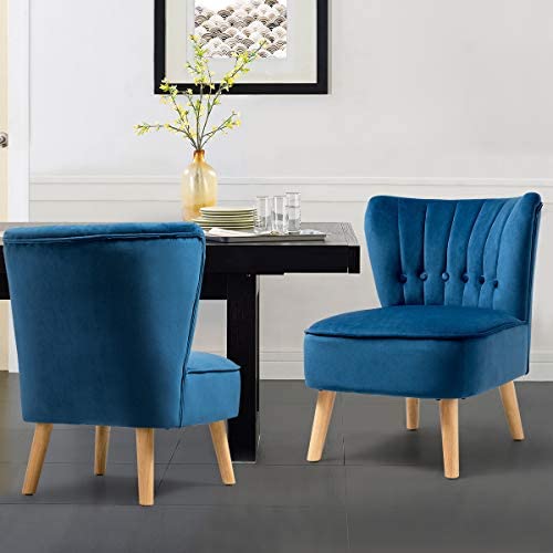 Giantex Small Upholstered Leisure Sofa Chair w/Wood Legs