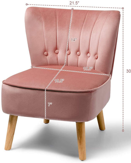 Giantex Small Upholstered Leisure Sofa Chair w/Wood Legs