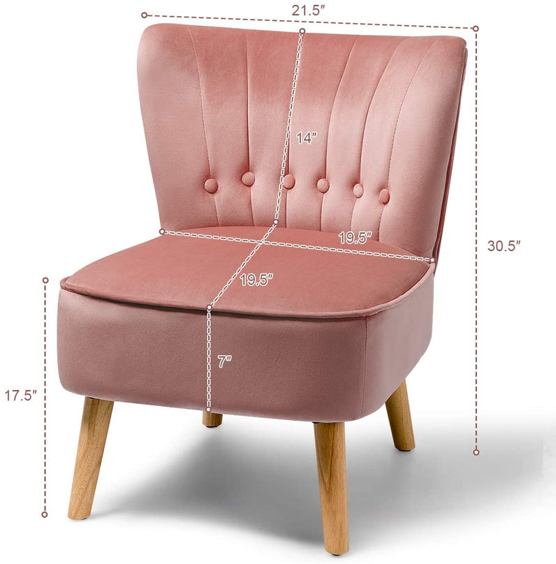 Giantex Small Upholstered Leisure Sofa Chair w/Wood Legs