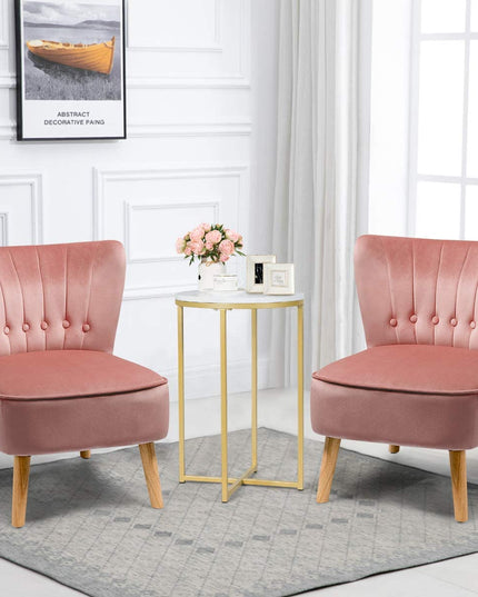 Giantex Small Upholstered Leisure Sofa Chair w/Wood Legs