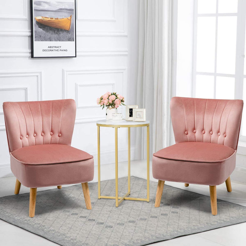 Giantex Small Upholstered Leisure Sofa Chair w/Wood Legs