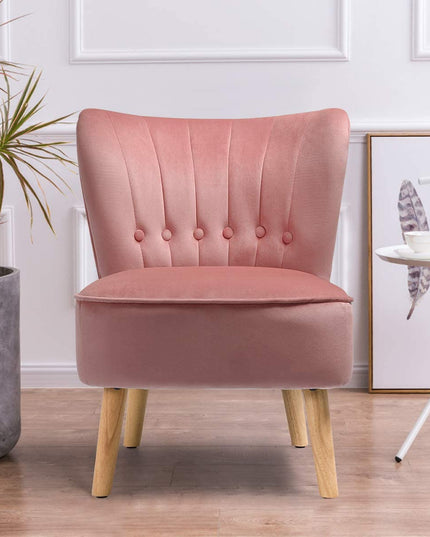 Giantex Small Upholstered Leisure Sofa Chair w/Wood Legs