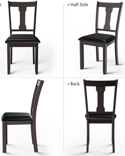 Giantex PVC Leather Modern Wood Dining Side Chair