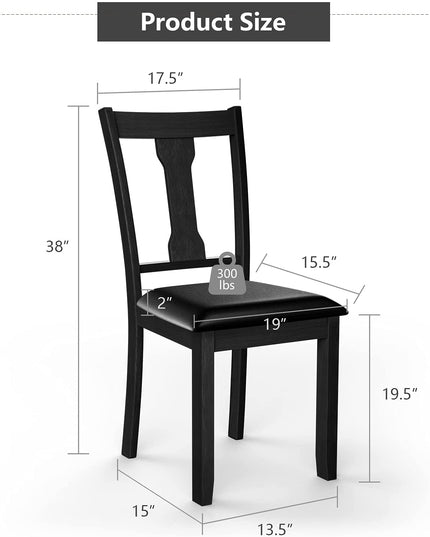 Giantex PVC Leather Modern Wood Dining Side Chair