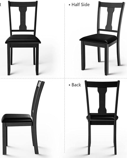 Giantex PVC Leather Modern Wood Dining Side Chair
