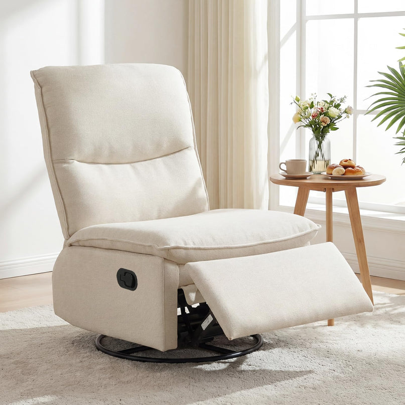 Giantex Swivel Rocking Recliner 360° Reclining Rocker Chair with Adjustable Cushioned Back