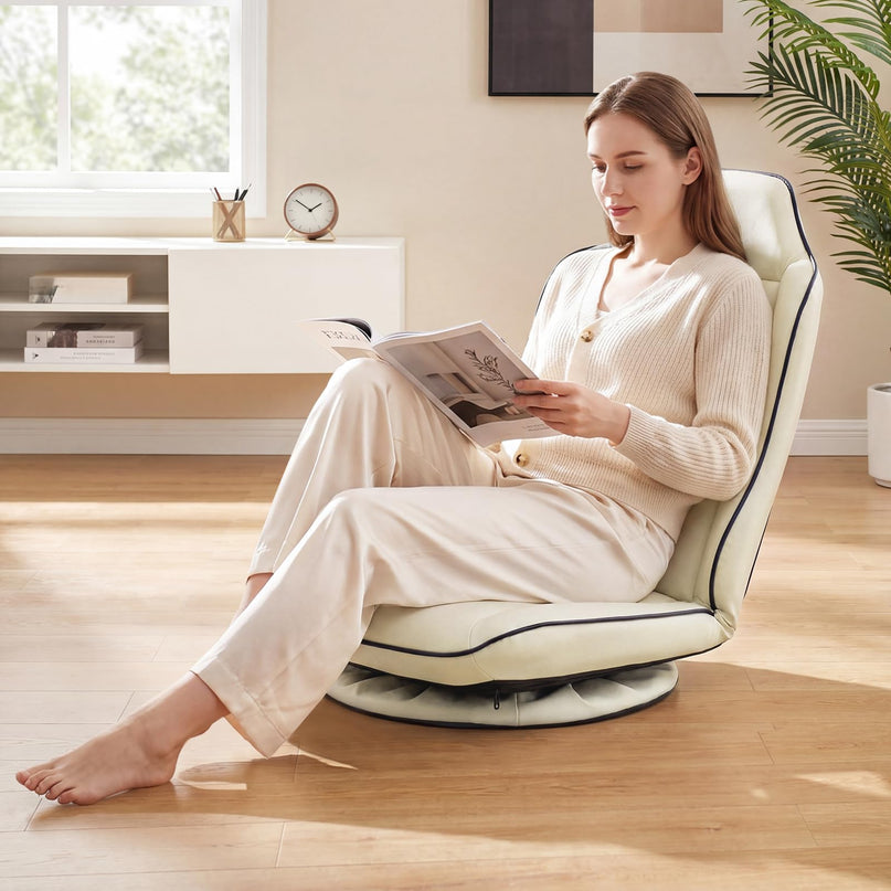 Giantex 360° Swivel Floor Gaming Chair with 5-Level Adjustable Backrest