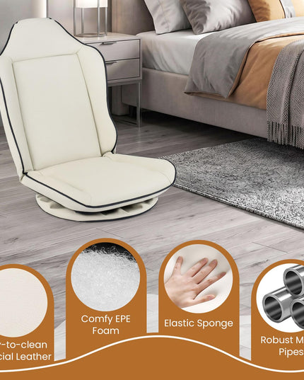 Giantex 360° Swivel Floor Gaming Chair with 5-Level Adjustable Backrest