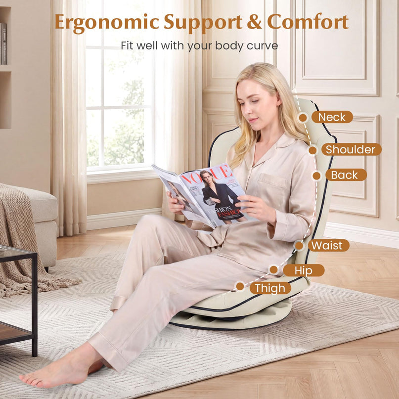 Giantex 360° Swivel Floor Gaming Chair with 5-Level Adjustable Backrest