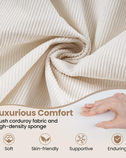 Giantex 4-in-1 Convertible Futon Couch with Comfy Corduroy Cover & L-Shaped Removable Armrests
