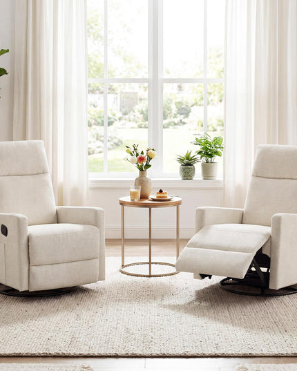 Giantex Swivel Rocker Recliner with Adjustable Cushioned Back