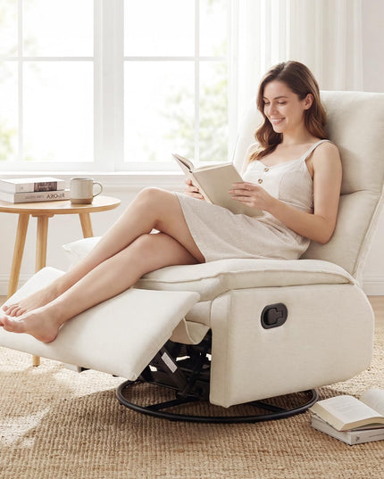 Giantex Swivel Rocking Recliner 360° Reclining Rocker Chair with Adjustable Cushioned Back