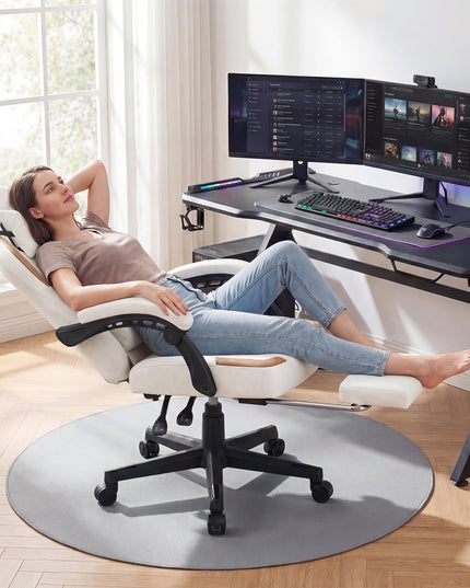 Giantex Ergonomic Video Game Chair w/Footrest Lumbar Support Headrest