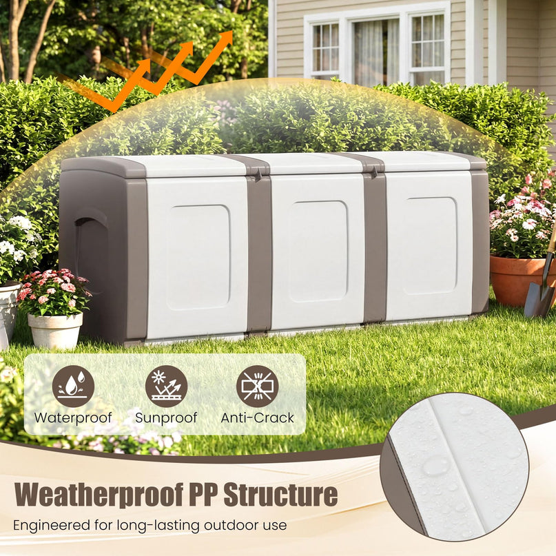 Giantex Outdoor Deck Box 80 Gallon Patio Container with Lockable Lid