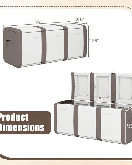 Giantex Outdoor Deck Box 80 Gallon Patio Container with Lockable Lid