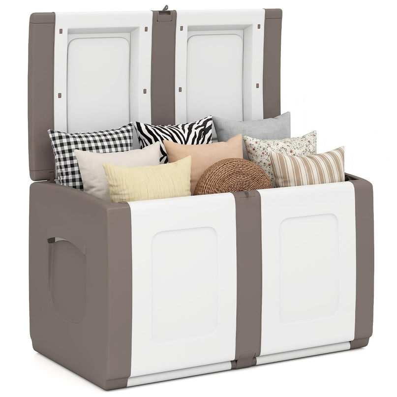 Giantex Outdoor Deck Box 53 Gallon Patio Container with Lockable Lid