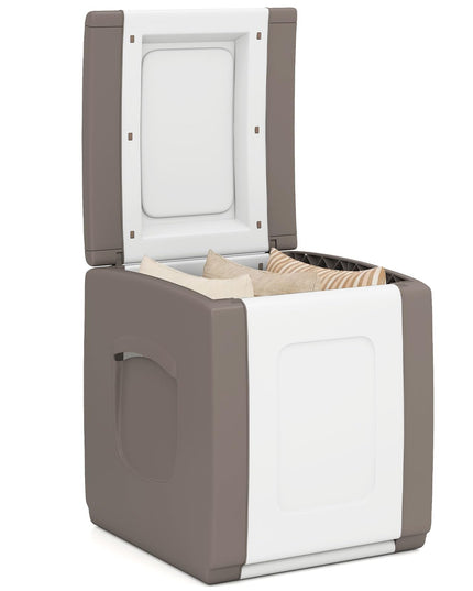 Giantex Outdoor Deck Box 27 Gallon Patio Container with Lockable Lid