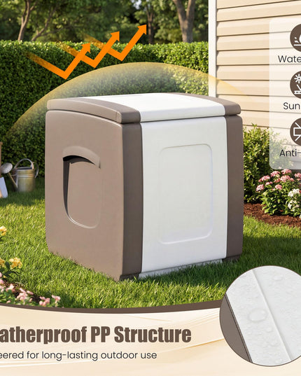 Giantex Outdoor Deck Box 27 Gallon Patio Container with Lockable Lid