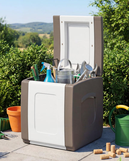 Giantex Outdoor Deck Box 27 Gallon Patio Container with Lockable Lid