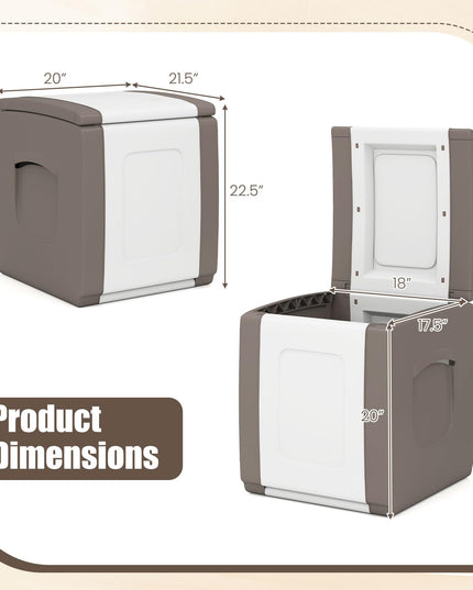 Giantex Outdoor Deck Box 27 Gallon Patio Container with Lockable Lid