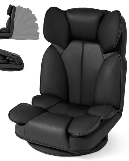 Giantex 360° Swivel Floor Gaming Chair with 6-Position Adjustable Backrest & Sponge Filling