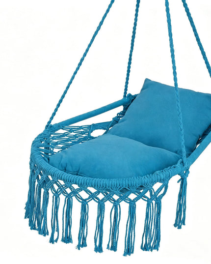 Giantex Macrame Hammock Chair w/Removable Cushions and Max 330 Lbs Hanging Chair