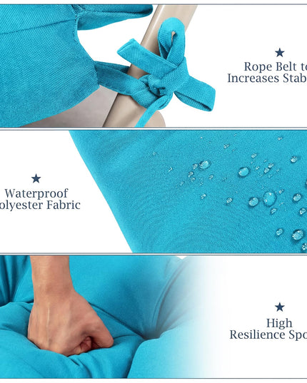 Giantex 4.5 Tufted Outdoor Patio Chair Cushion with 4 String Ties one and two pack